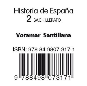 HISTORIA DE ESPAÑA COM. VALENCIANA CAST 2 BACHILLERATO LA CASA DEL SABER